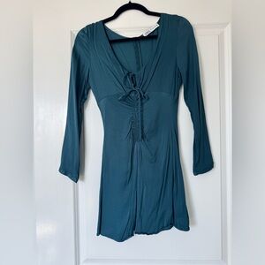 Zara Teal Long Sleeve Dress
